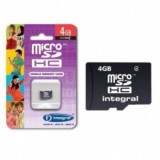 Card Memorie micro SD 4GB, Integral  INMSDH4G4NAV2 